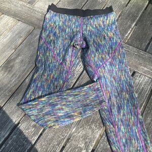 Nike Blue and Green Athletic Leggings